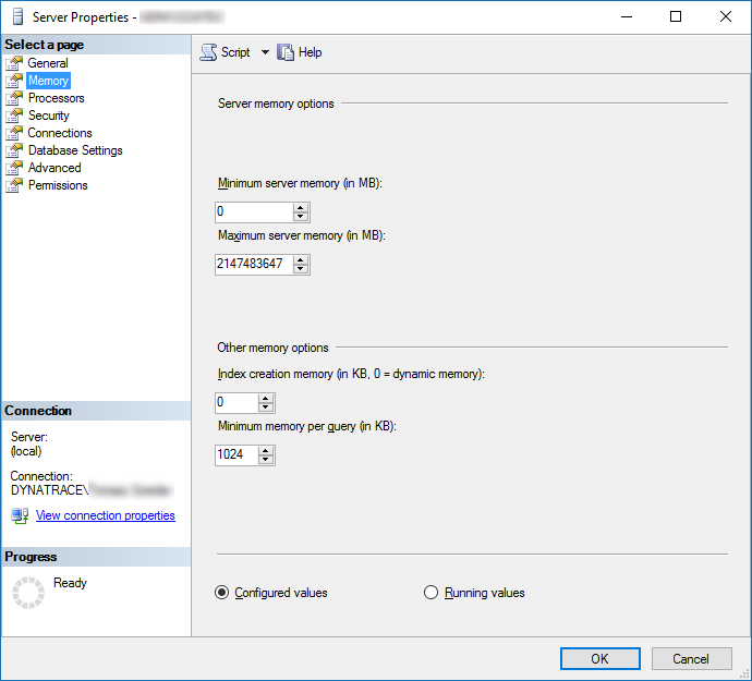 Dna 12 4 Sqlservr Exe Not Releasing Memory Dynatrace Community