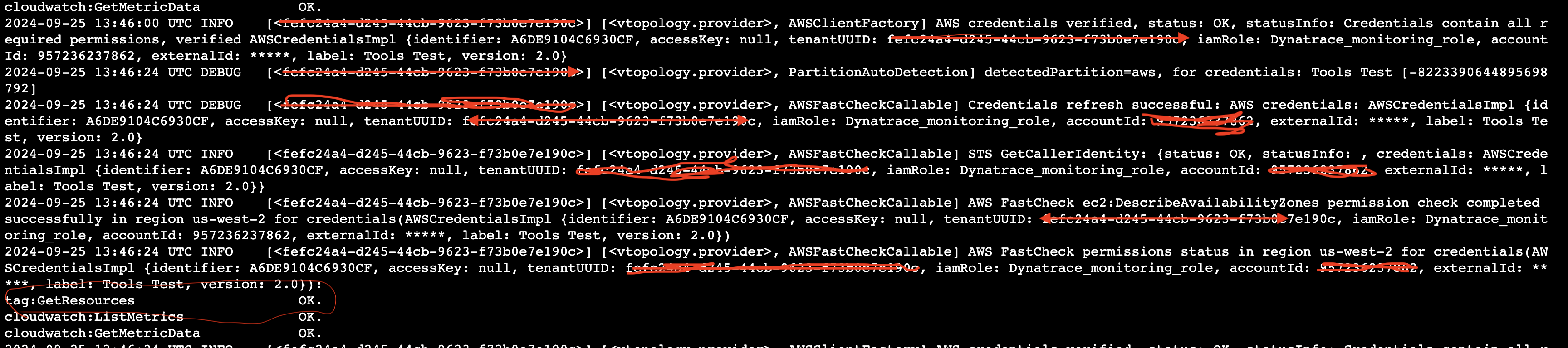 Solved: AWS Role based Integration Monitored account error for