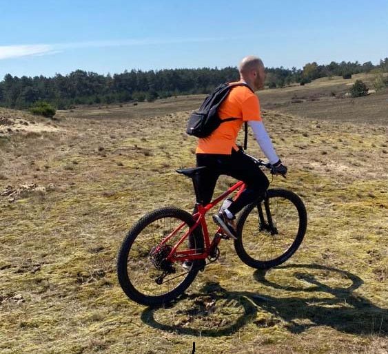 Riding my bike through Dutch nature.