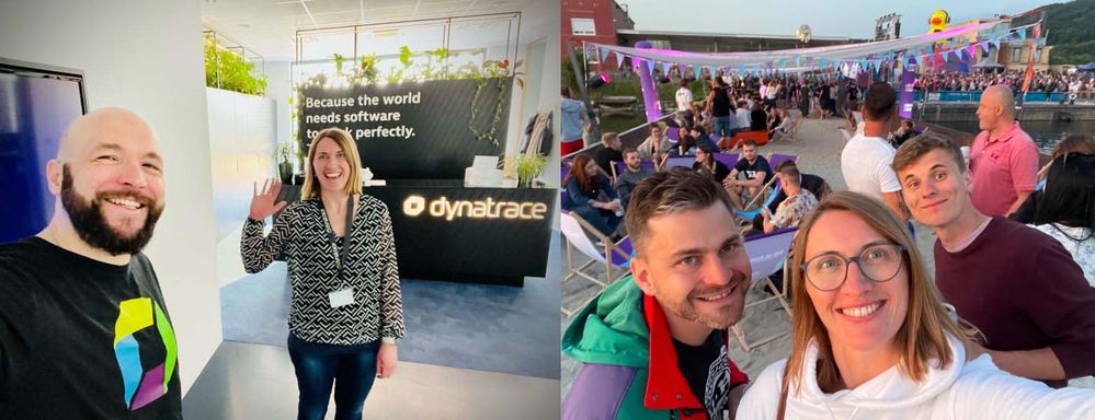 LEFT: Coming back after maternity & education leave to the Hagenberg Office. / RIGHT: Dynatrace party on the MS Digital Mile in the Linz harbor.