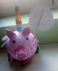 "Cerdicornio" - half pig, half unicorn from "Anna Kadabra" book series. Craft made together with my daughter.