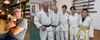 LEFT: Enjoying a beer in Oporto. / RIGHT: In the Dojo, with the old green belt.