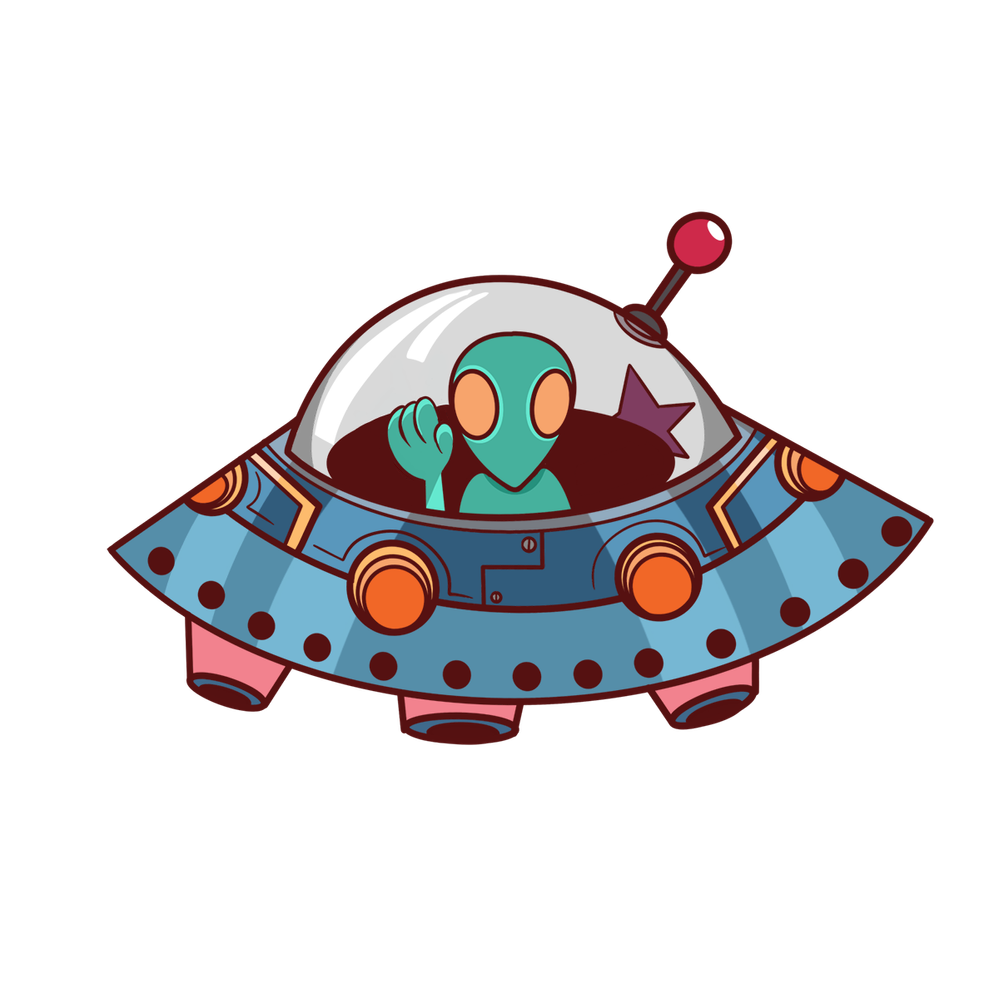 —Pngtree—green alien ufo clip art_6135163.png