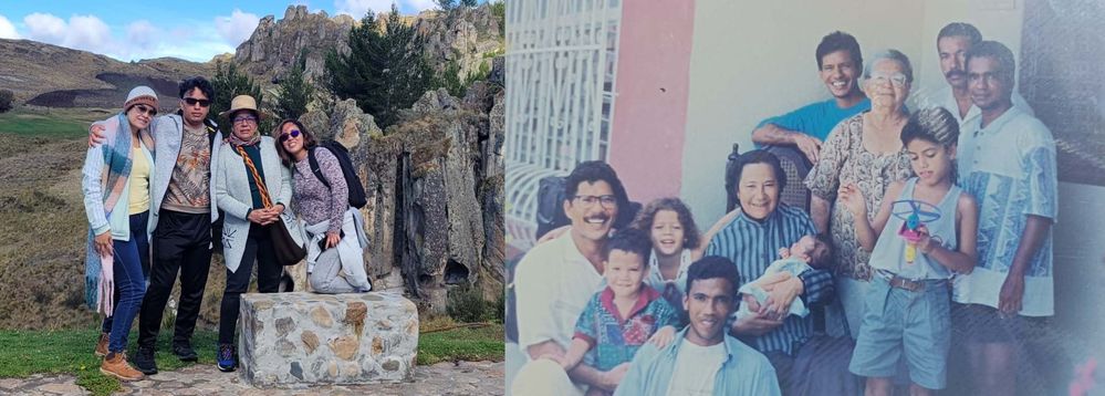 The stone forest in Cajamarca, Peru. / My family in Riohacha, Guajira, Colombia.