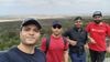 Hiking with friends.