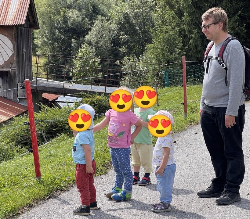 As Christian jokes: "I don't have many good pictures of me, as I'm either busy at work, or with my Family" :)