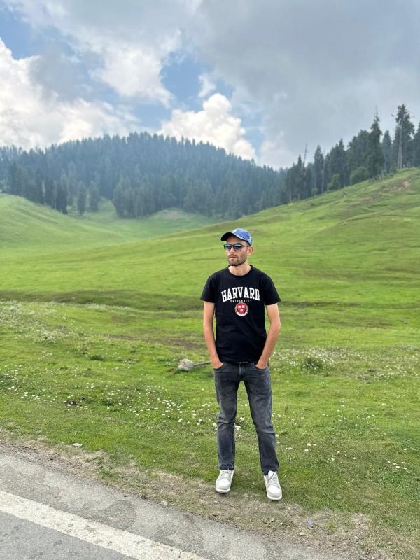 The picturesque landscape of Kashmir, Abid's homeland.