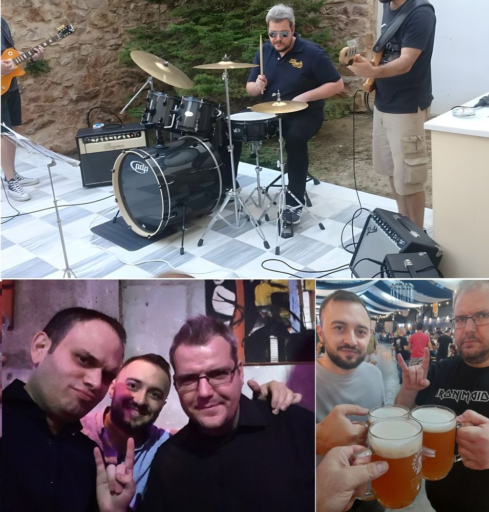 Above: We never stop to rock around the clock! Below: Octoberfest Greek edition with colleagues.