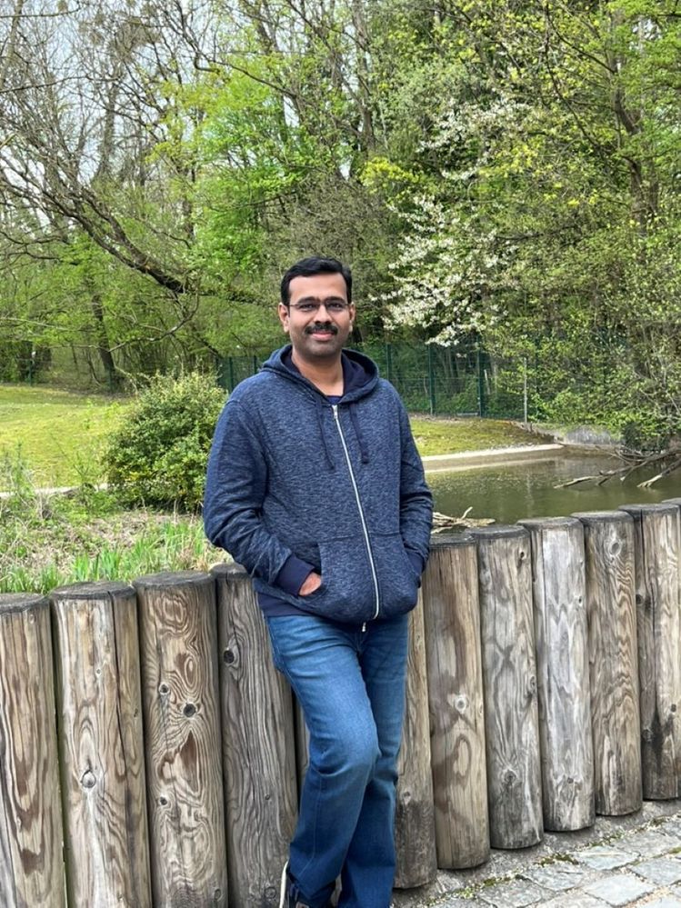 Akhil caught with a beautiful view.