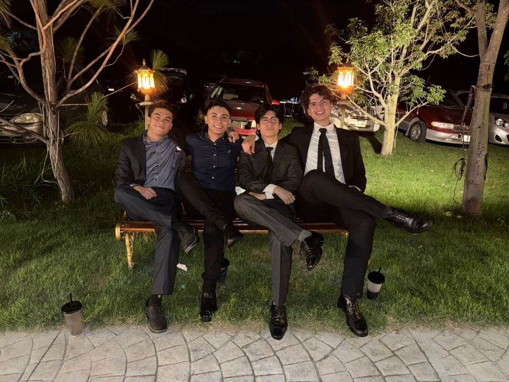 My graduation night with my friends.