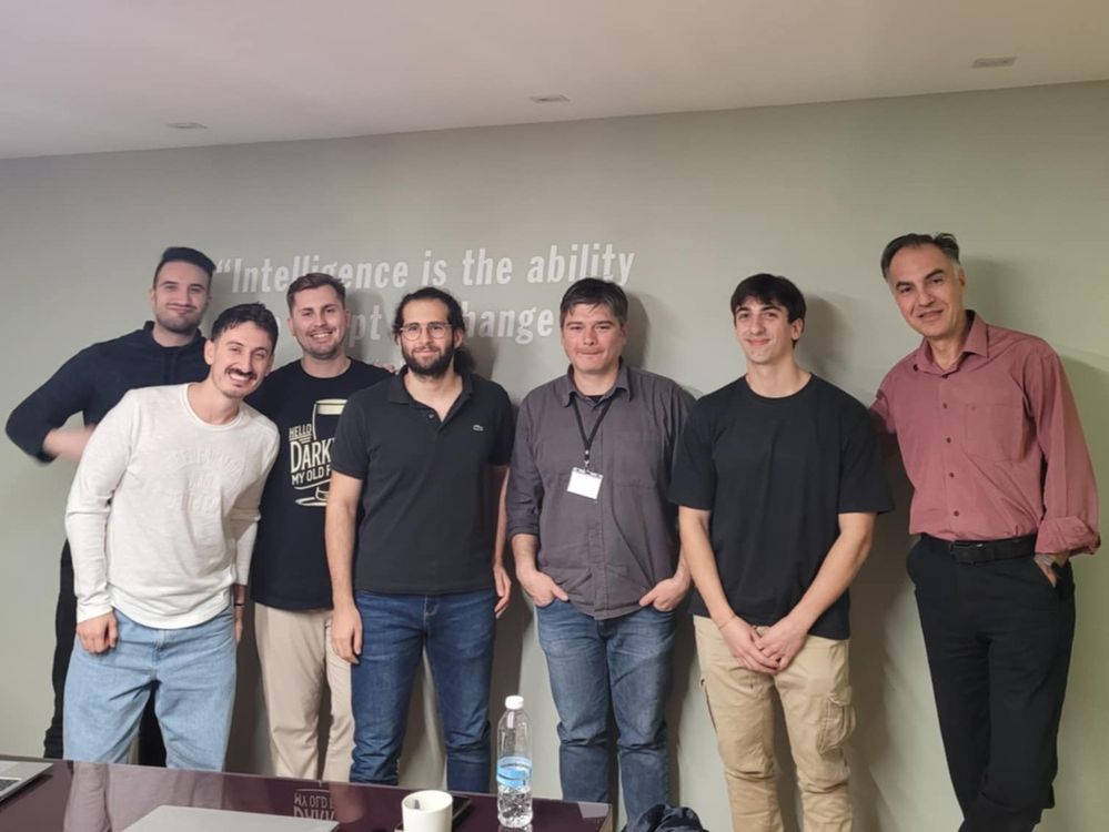 The team and I in the office.