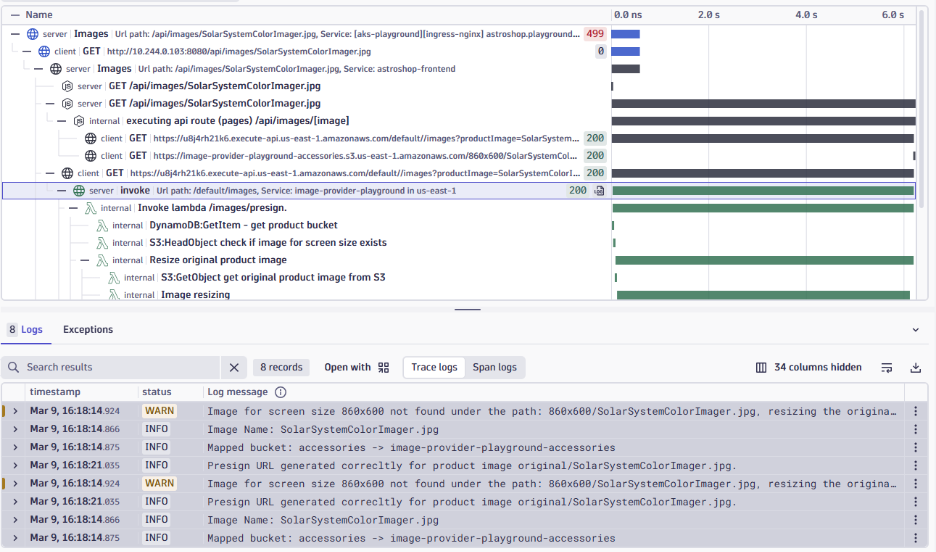 From the YouTube tutorial on detecting the reasons for slow requests!
