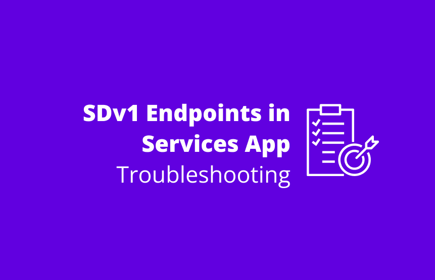 SDv1 Endpoints in Services App