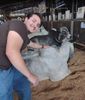 Me petting a Cow at Expointer event