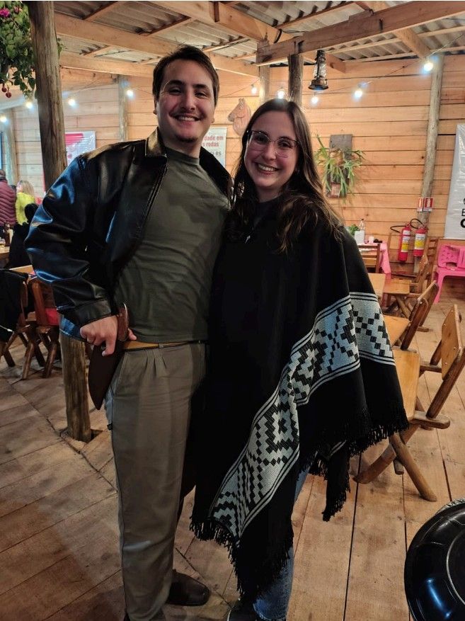 Me and Isabel (My wife), in a traditional holiday in Rio Grande do Sul