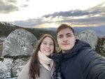 Me and  my wife, Isabel, in a Castle