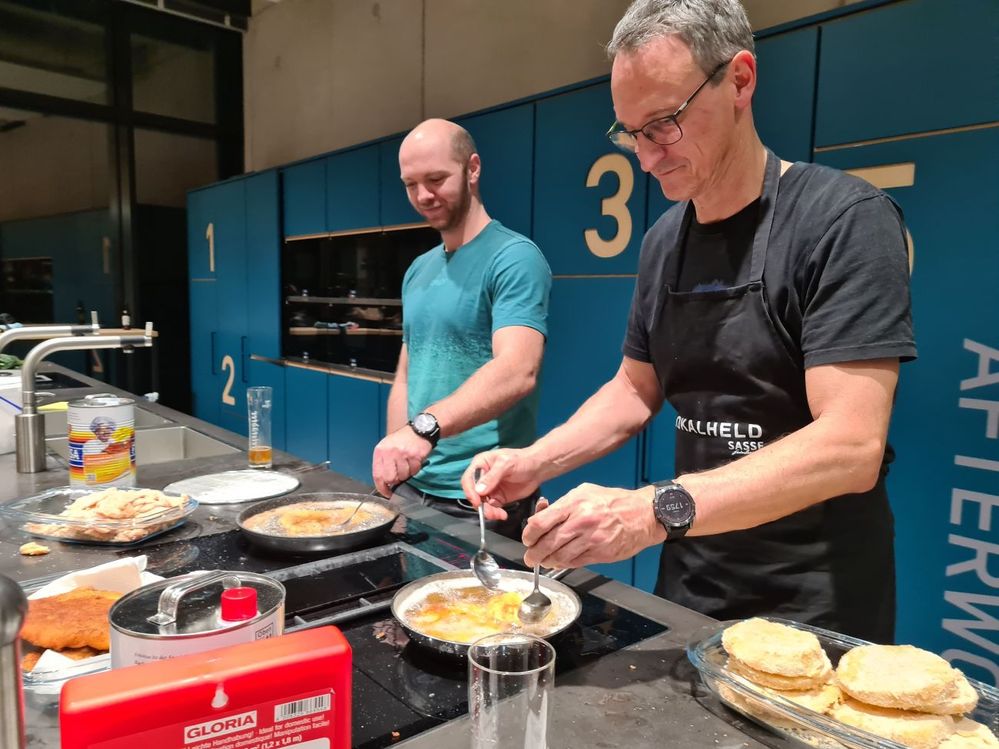 Our famous team event - the RUM schnitzel with Thomas A.