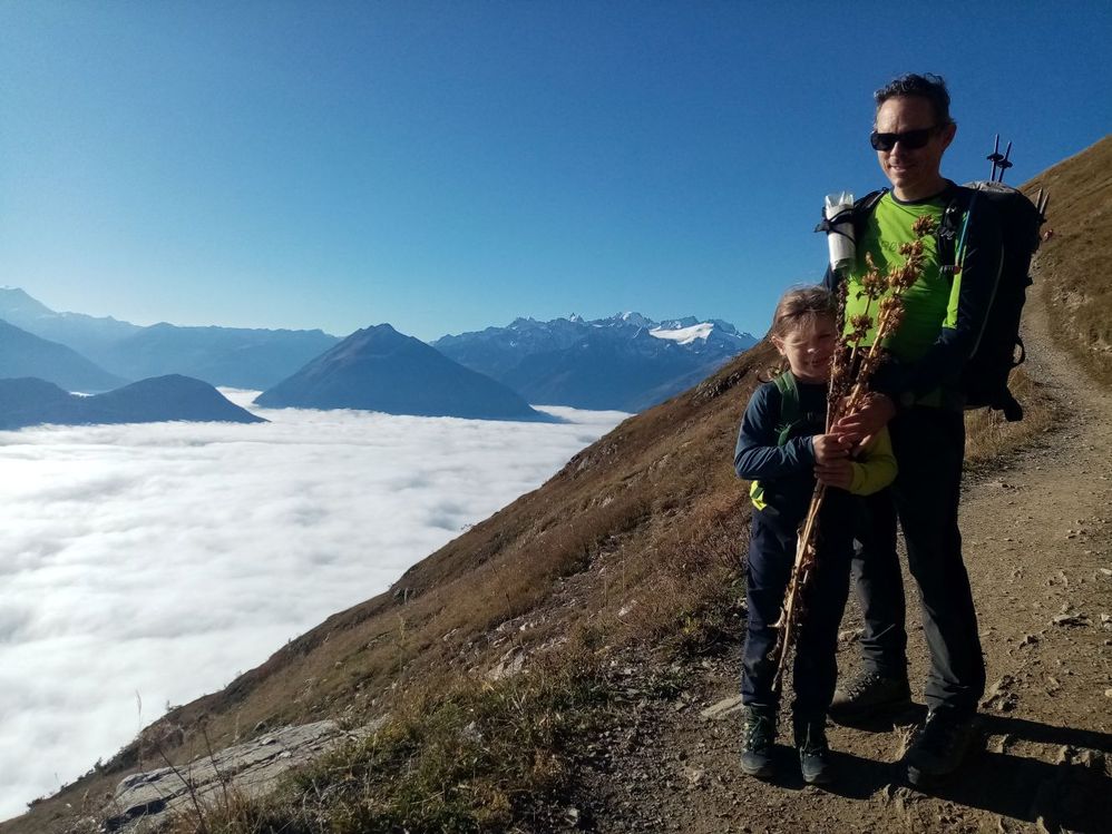 In the mountains.