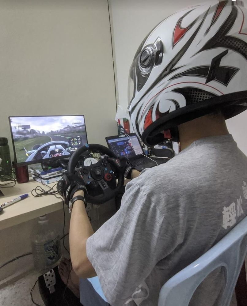 Covid-lockdown is depressing for a sporty person like me. What to do when you can't do real sports? Be innovative and do some "e-Sports" :D (Any Mercedes fans here?)