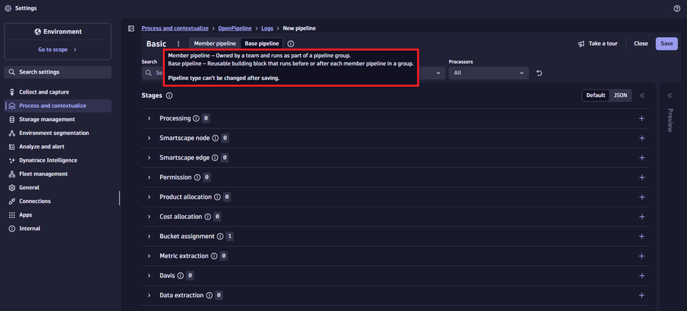 IBM i Readymade member pipeline is read-only for admin user role, so check that your custom pipeline is selected as a base pipeline.